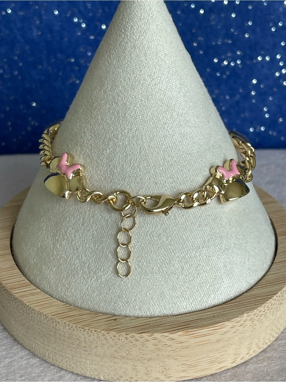 Disney Always Dreaming 🎀 Minnie & Mickey Gold tone Bracelet